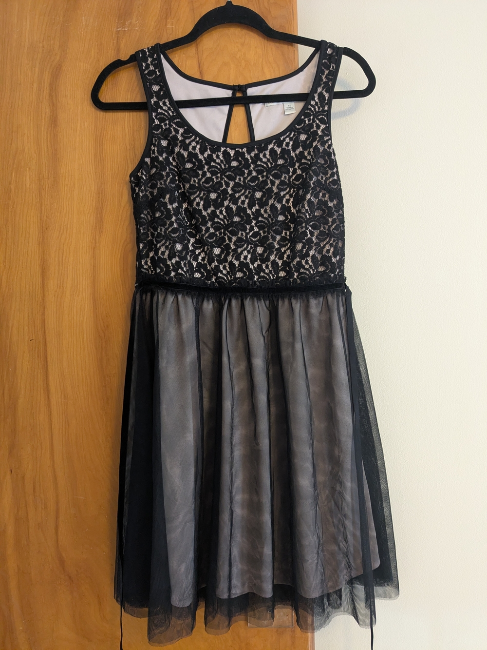 LC Lauren Conrad Black Lace Overlay Dress